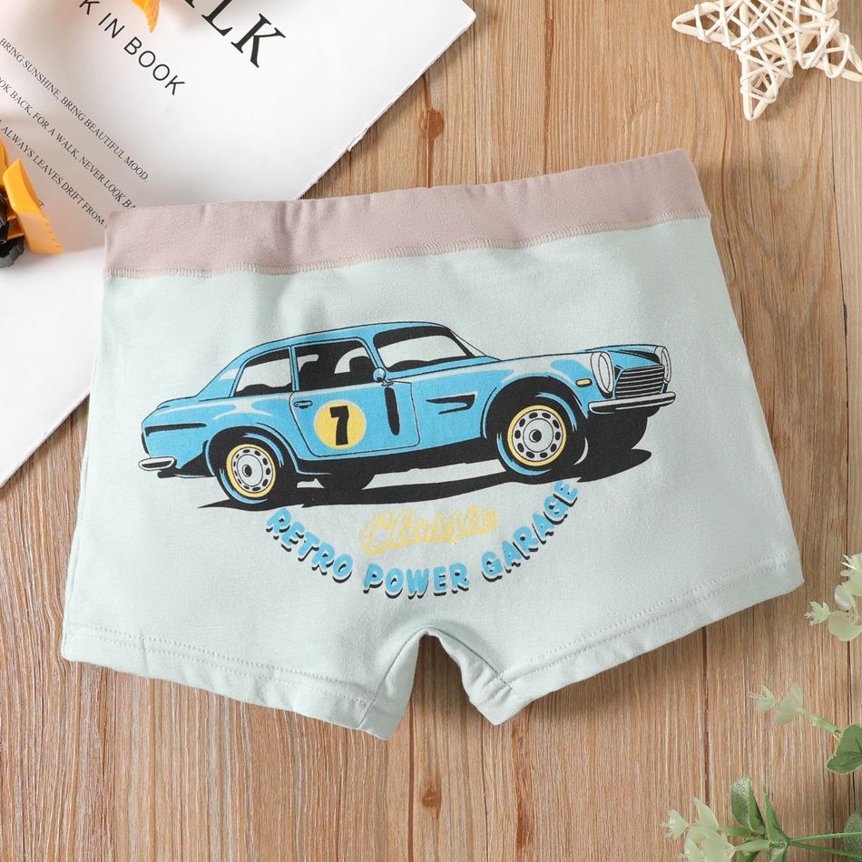 4-Pack Kid Boy Vehicle/Animal Print Boxer Briefs Underwear Multi-color big image 3
