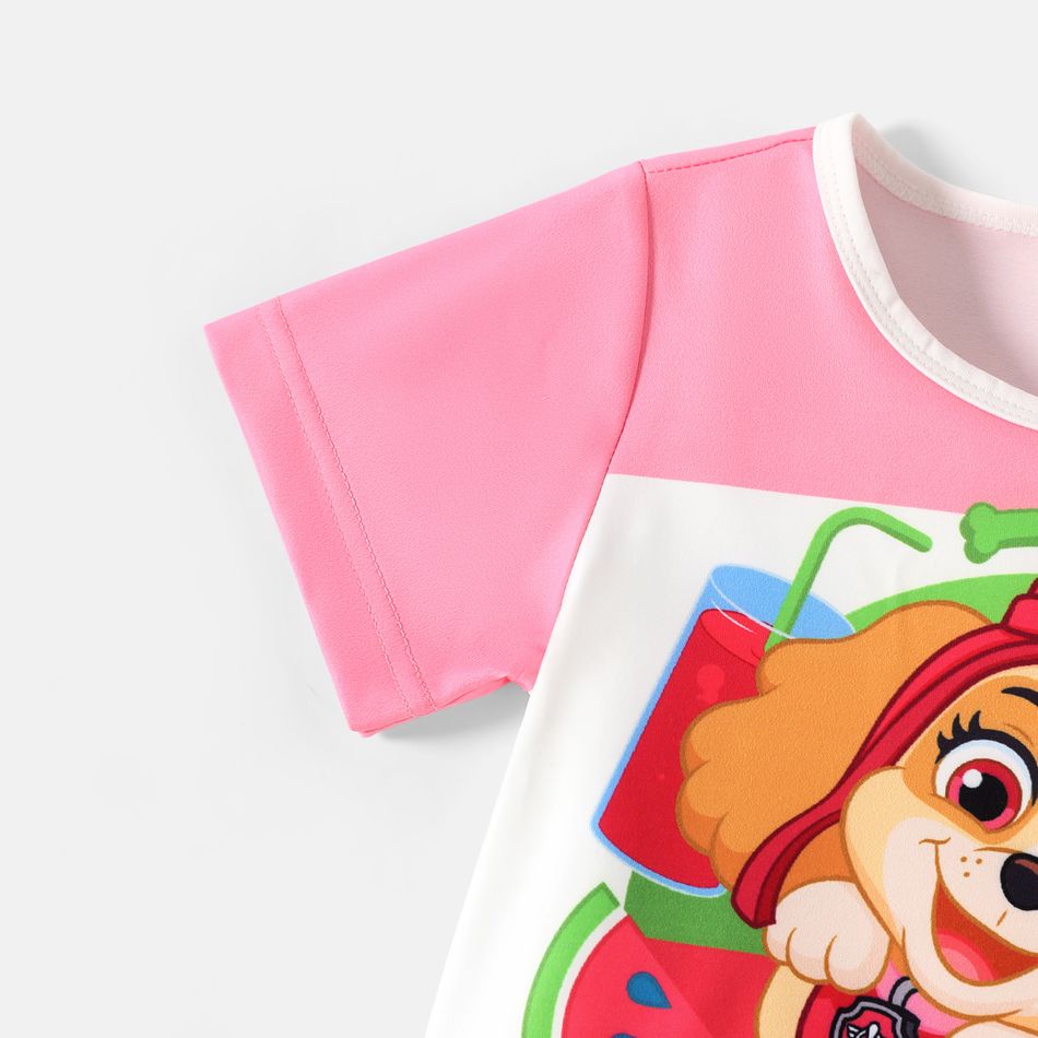 Paw Patrol Toddler Girl/Boy Colorblock Short-sleeve Tee Pink big image 5