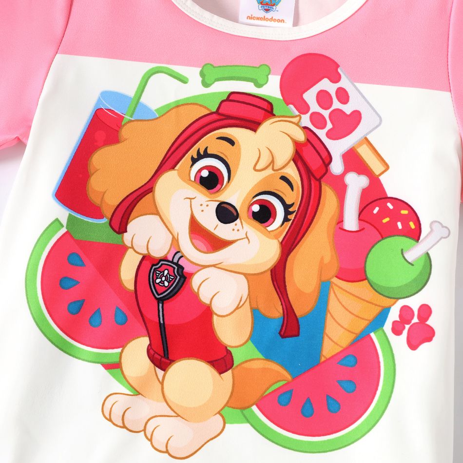 Paw Patrol Toddler Girl/Boy Colorblock Short-sleeve Tee Pink big image 2