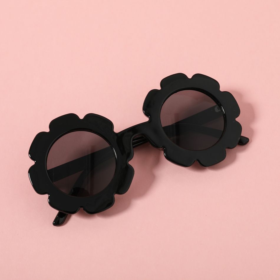 Kids Flower Shape Decorative Glasses (With Glasses Case) Black big image 2