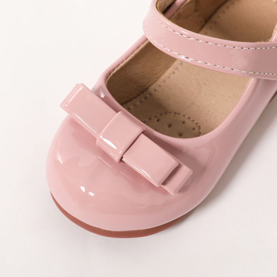 Toddler / Kid Bow Decor Pink Flats Mary Jane Shoes Light Pink big image 3