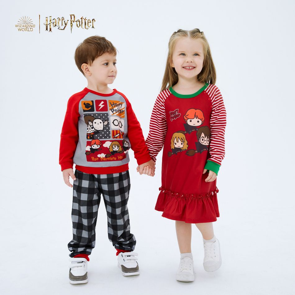 Harry Potter Toddler Girl Harry Stripe and Ruffled Red Dress Red big image 10
