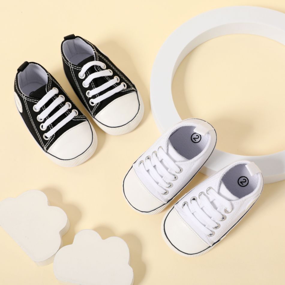 Baby / Toddler Letter Graphic Solid Prewalker Shoes White big image 2