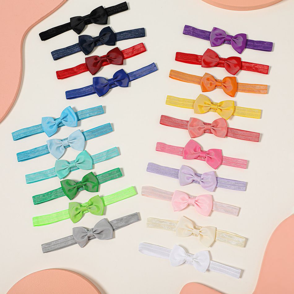 20-pack Multicolor Bowknot Headband for Girls Multi-color