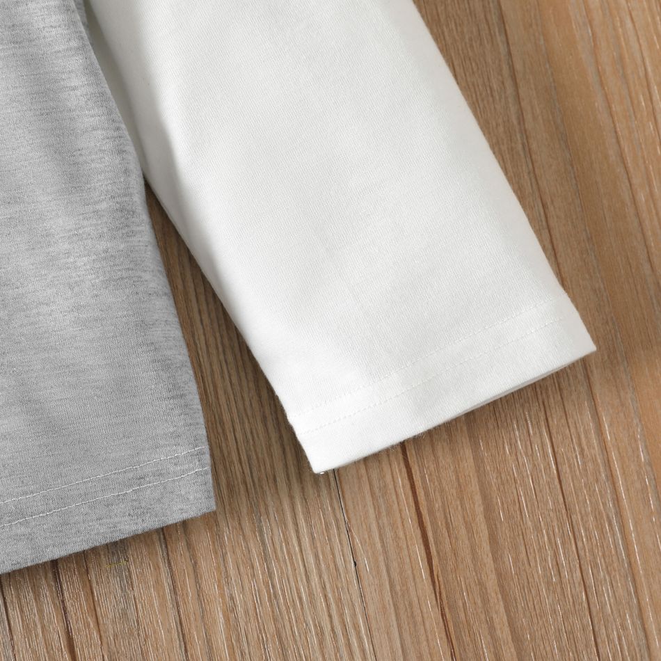 Kid Boy Striped Colorblock Pocket Design Long-sleeve Tee White big image 6