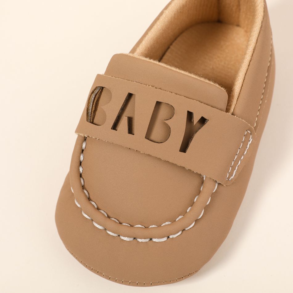 Baby / Toddler Letter Hollow Out Design Prewalker Shoes Brown big image 3