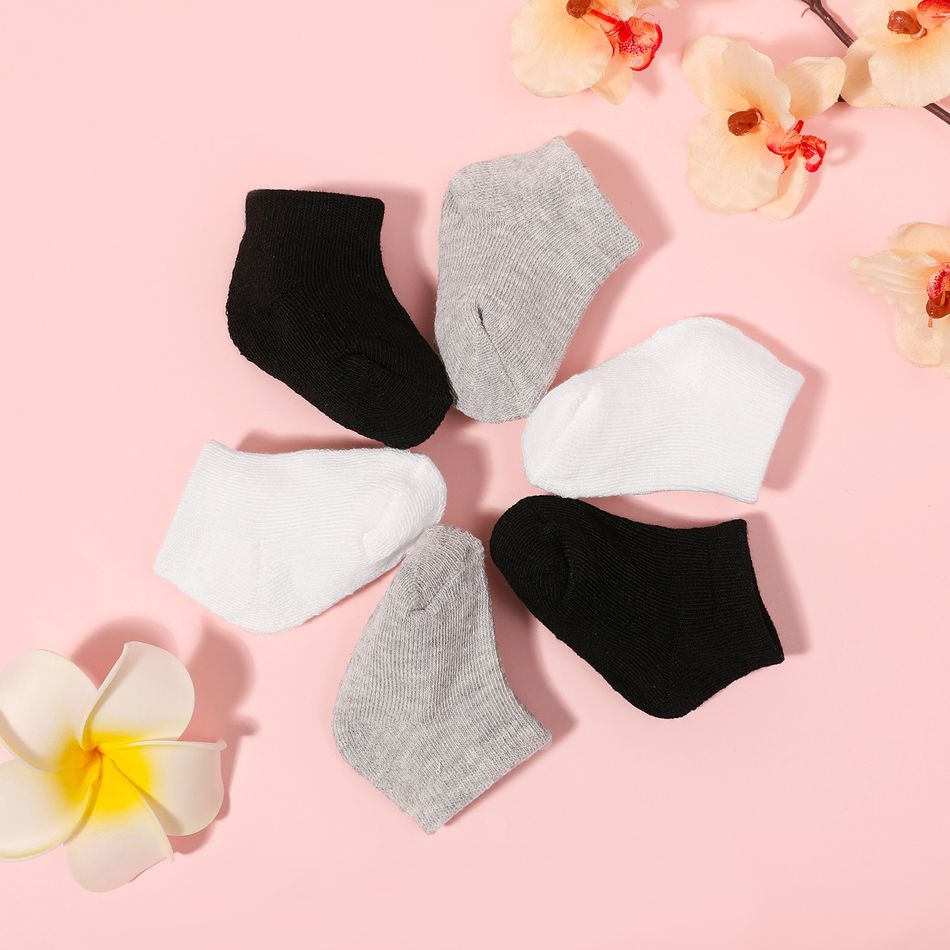 3-pairs Baby Minimalist Solid Socks Multi-color