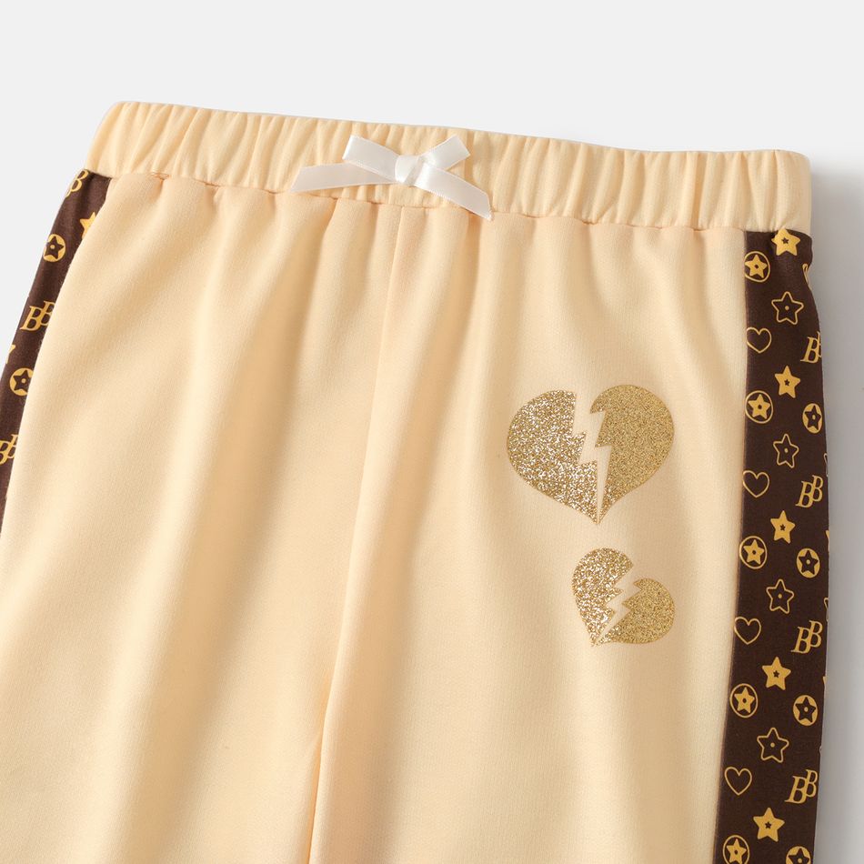 L.O.L. SURPRISE! Kid Girl Graphic Heart Star Print Elasticized Pants Creamcolored big image 2