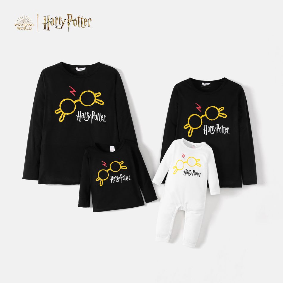 Harry Potter Family Matching Harry Glasses Top and Plaid Pants Black