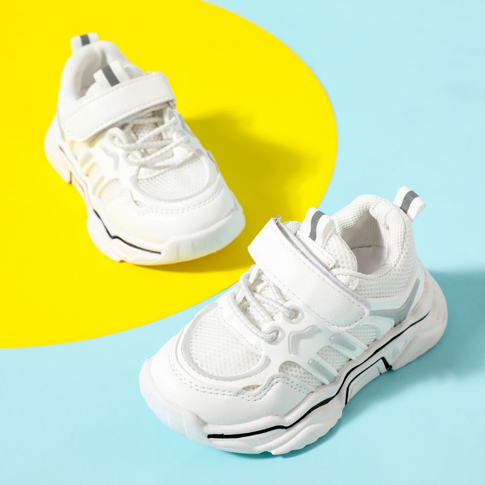 طفل صغير / طفل أحذية رياضية تنفس لوحة شبكة أبيض big image 2