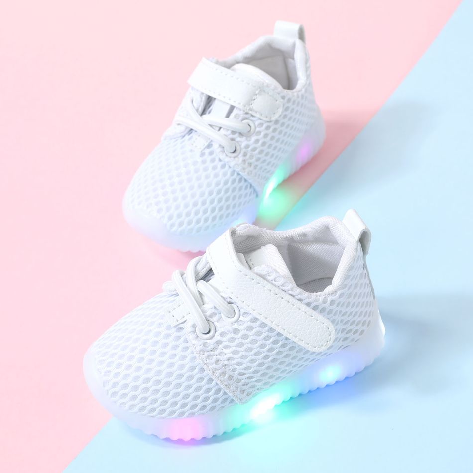 Toddler / Kid Breathable LED Sneakers White big image 6