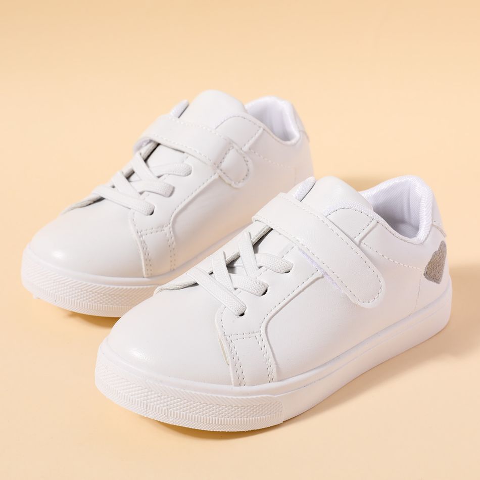 Toddler / Kid Heart Detail White Casual Sneakers White big image 2