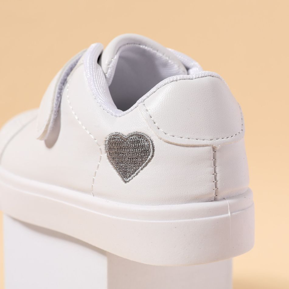 Toddler / Kid Heart Detail White Casual Sneakers White big image 4