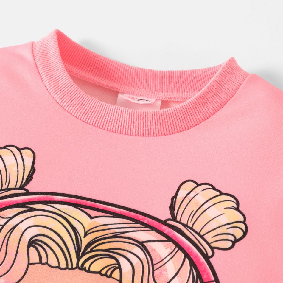 L.O.L. SURPRISE! Kid Girl Character Print Sweatshirt Dress Pink big image 3