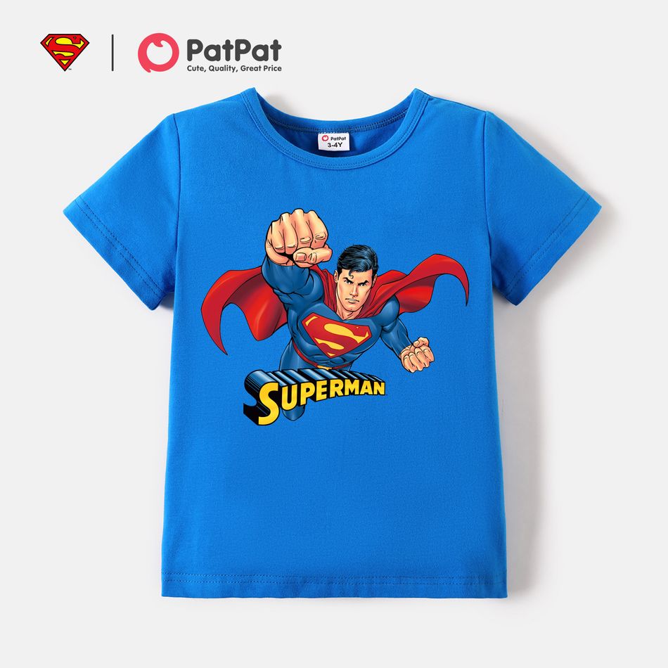 Superman Toddler Boy Super Hero Cotton Short-sleeve Tee Navy