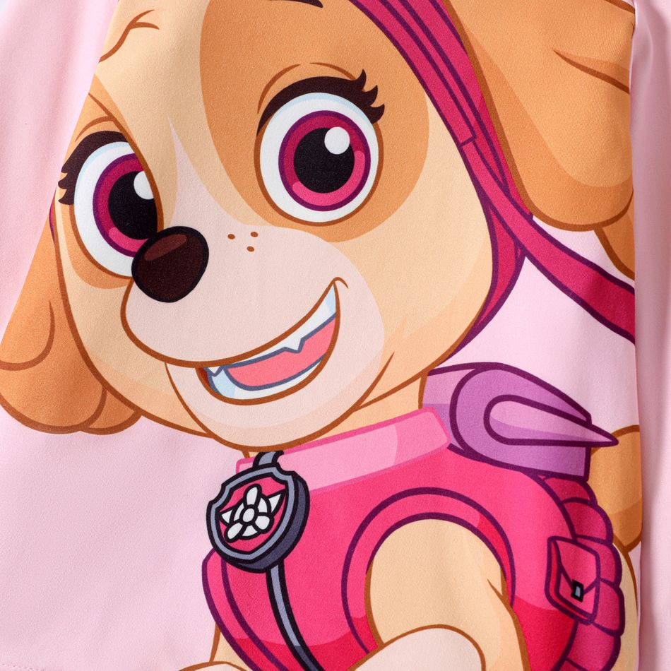 PAW Patrol 2pcs Toddler Girl/Boy Long-sleeve Tee and Polka dots/Stripe Pants Set Light Pink big image 2