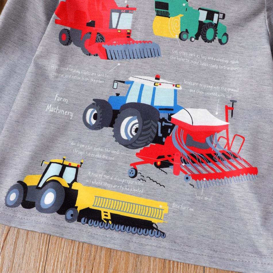 Toddler Boy Vehicle Print Long-sleeve Tee MiddleAsh big image 4