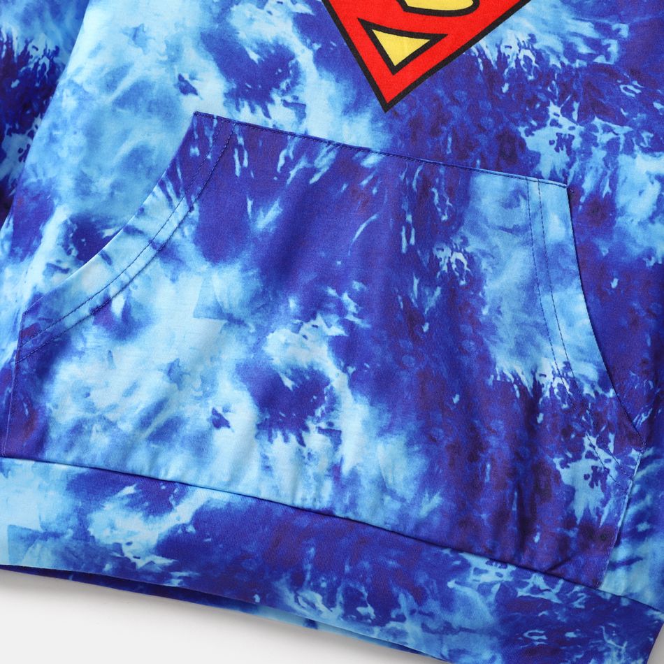 Justice League Enfants Garçon À capuche Teinté par nouage À capuche Sweat-shirt Bleu big image 4