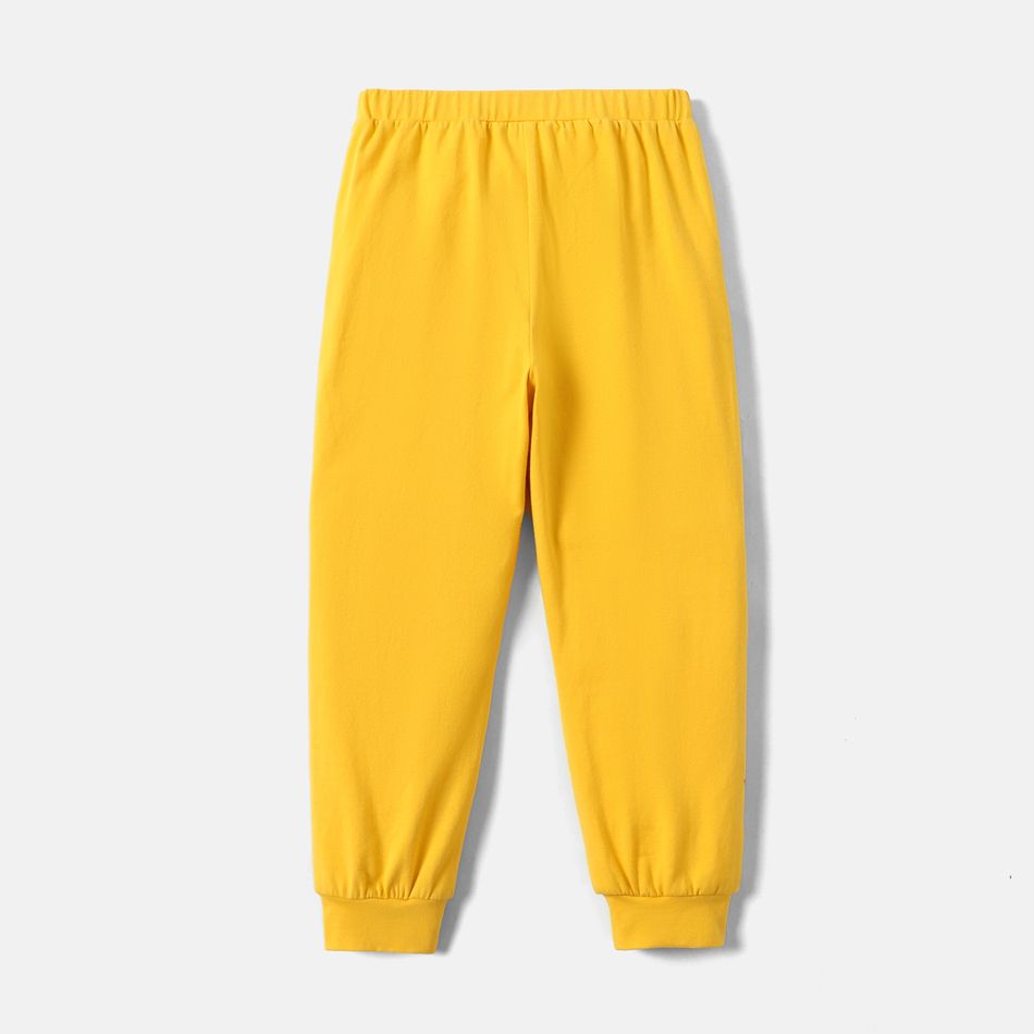 liga da justiça criança menino/menina super heróis logotipos clássicos calças de moletom de algodão Amarelo big image 3