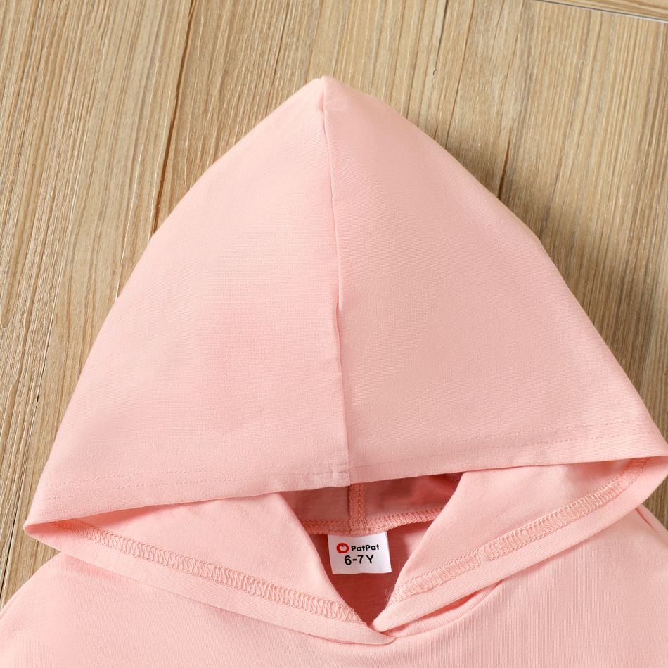 2 unidades Criança Conjuntos Menina Estampado animal Com capuz Rosa big image 2