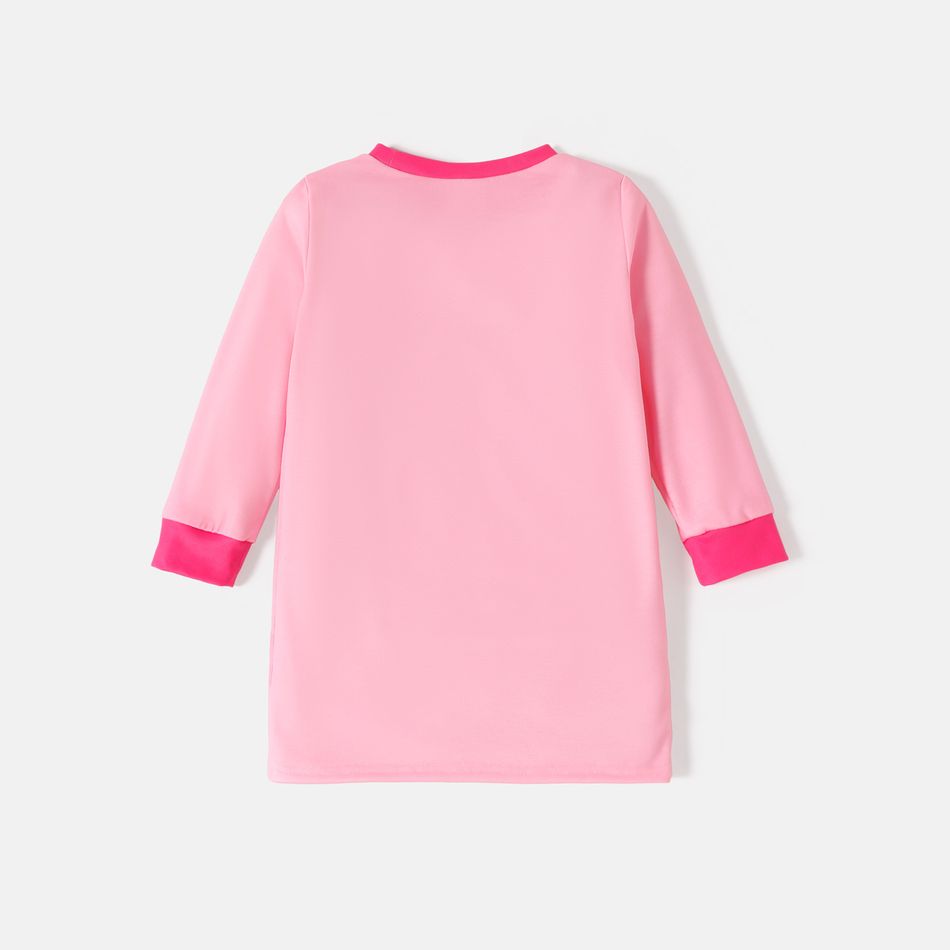 PAW Patrol Toddler Girl Allover Print Long-sleeve Sweatshirt Dress Light Pink big image 3