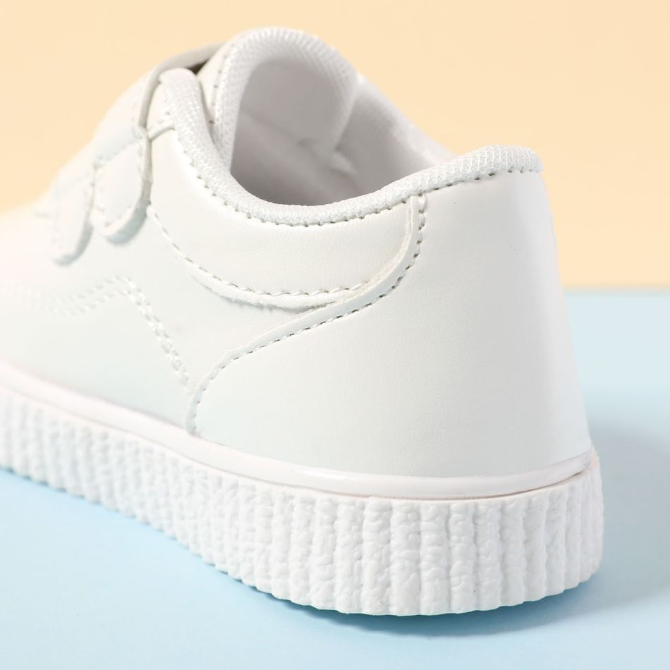 Toddler / Kid Dual Velcro Plain Sneakers White big image 2