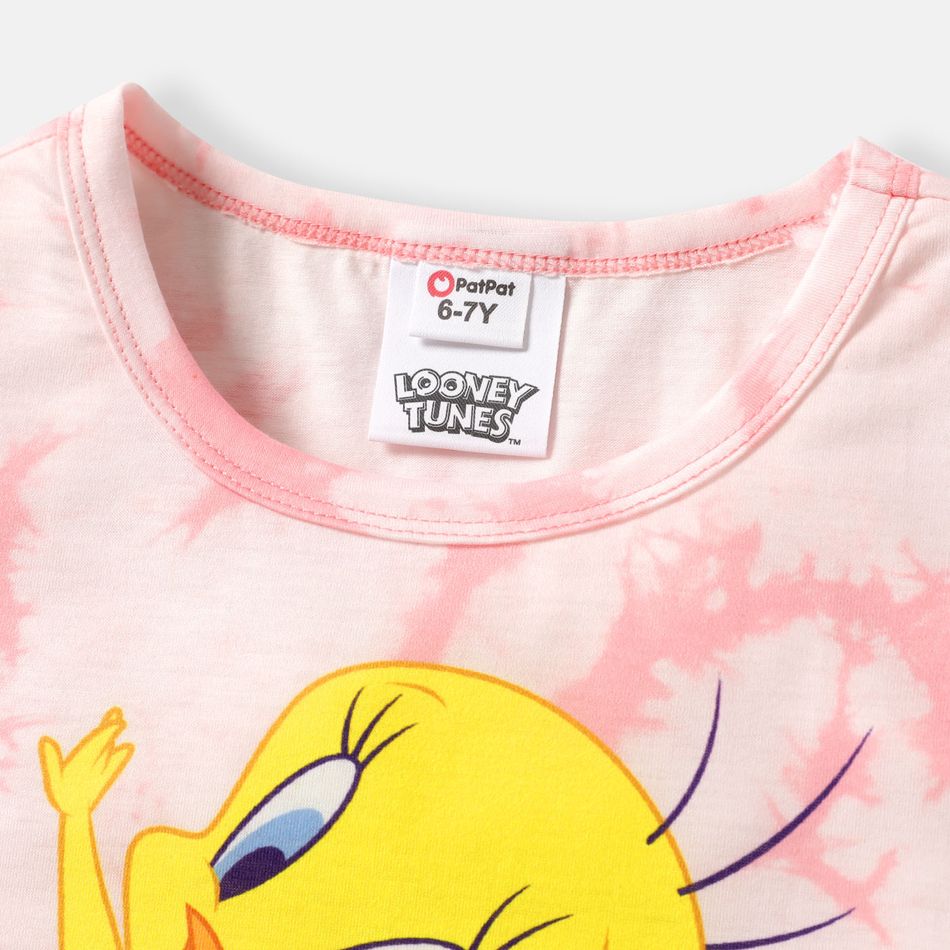 Looney Tunes Kid Boy/Girl Bunny and Tweety Tie-Dye Tee Pink big image 4