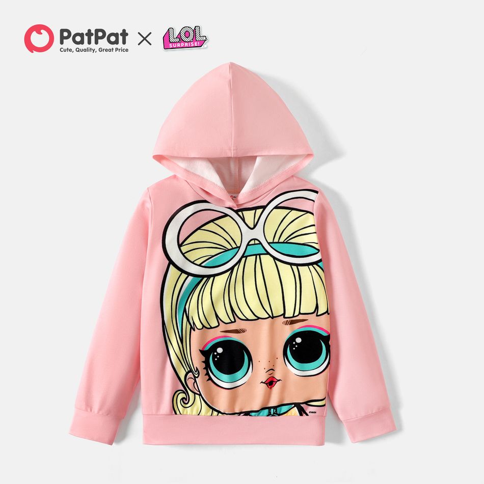 L.O.L. SURPRISE! Kid Girl Character Print Hooded Sweatshirt Pink