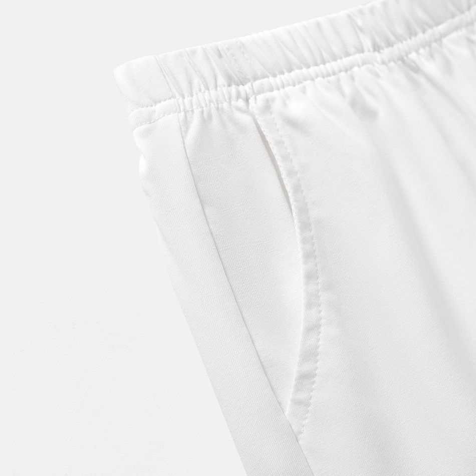 [4Y-14Y] Go-Neat Water Repellent and Stain Resistant Kid Boy Solid Color Elasticized Shorts White big image 6