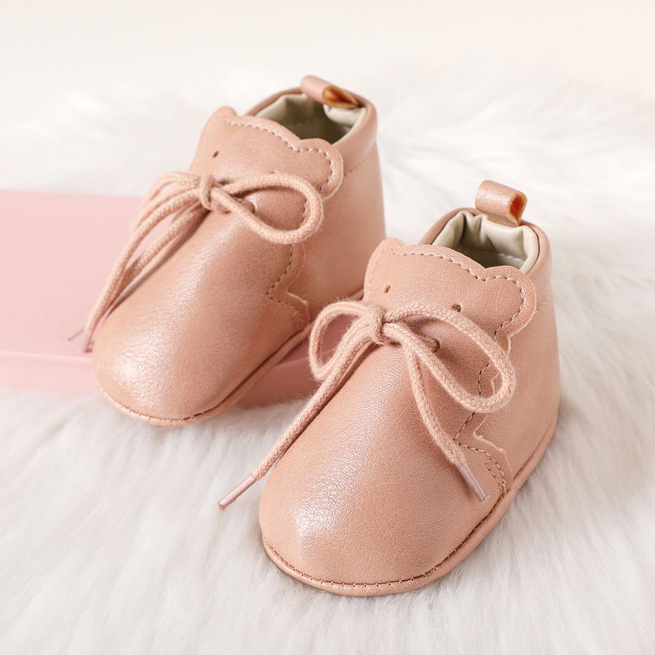 Baby / Toddler Cartoon Pink Lace Up Prewalker Shoes Pink