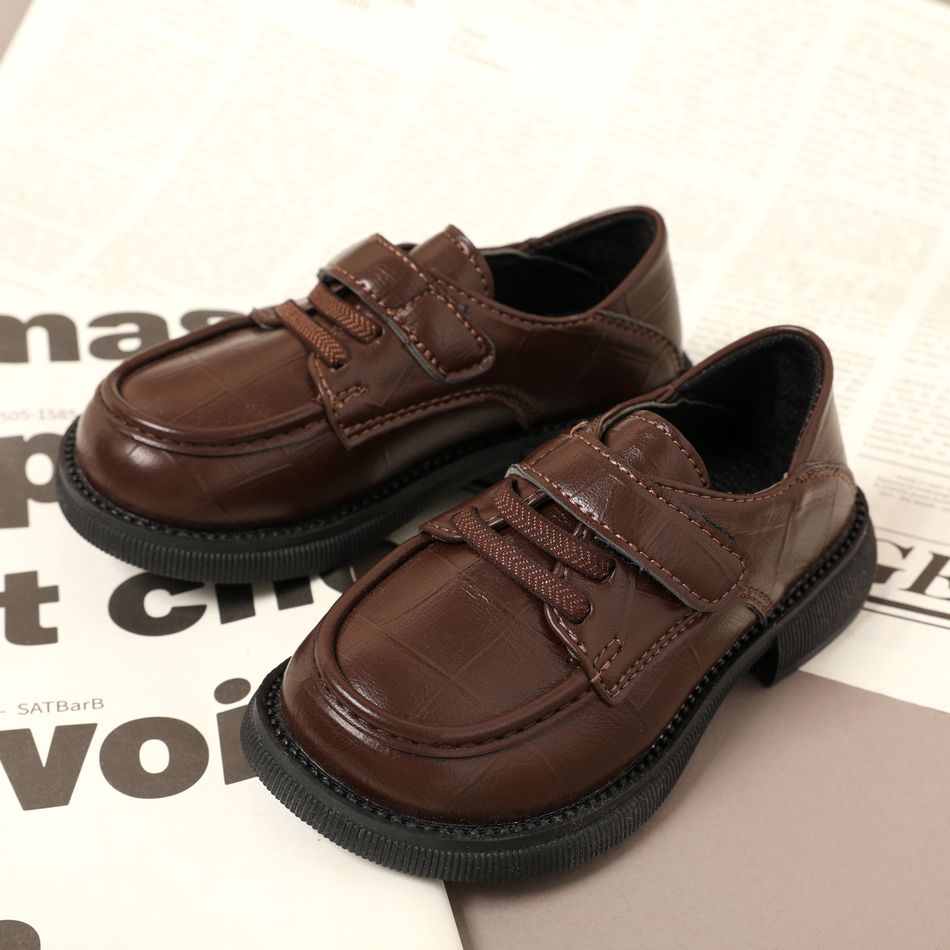 Toddler / Kid Simple Plain Velcro Casual Shoes Brown big image 3