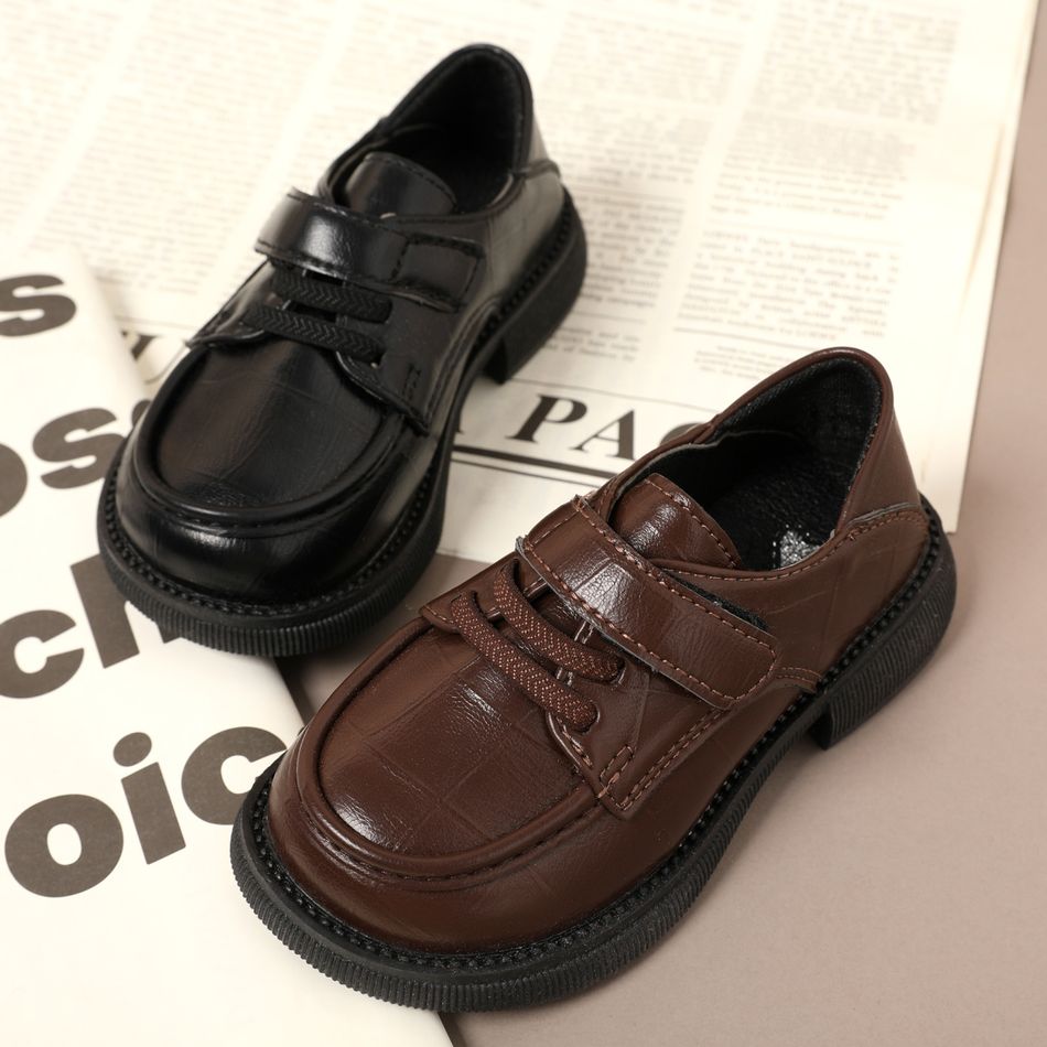 Toddler / Kid Simple Plain Velcro Casual Shoes Brown big image 2