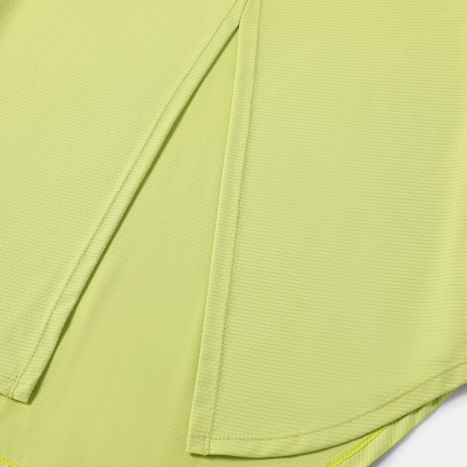Activewear Anti-UV Women Solid Short-sleeve Sports Tee lightgreen big image 4