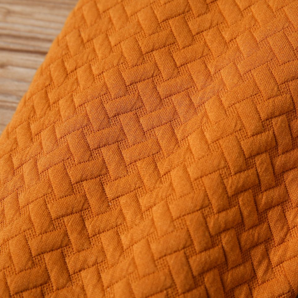 Baby Boy Solid Textured Sweatpants Brown big image 5