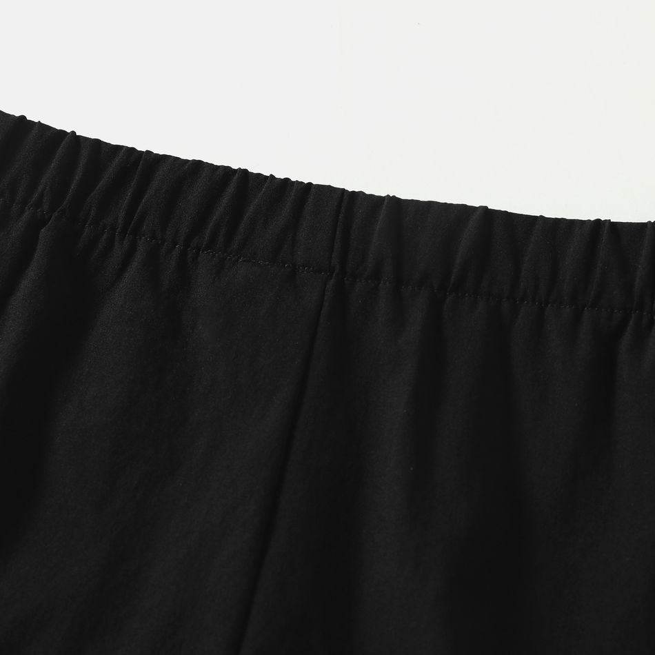 Activewear Kid Boy Quick Dry Elasticized Black Shorts Black big image 5