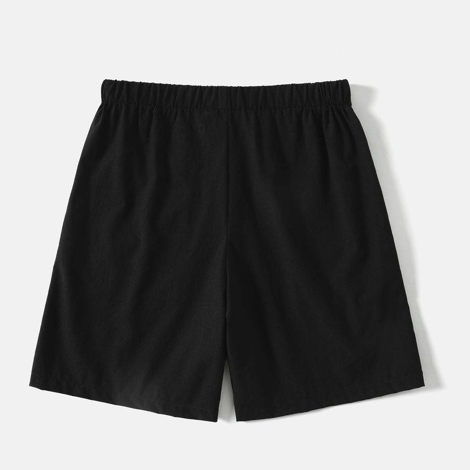 Activewear Kid Boy Quick Dry Elasticized Black Shorts Black big image 3