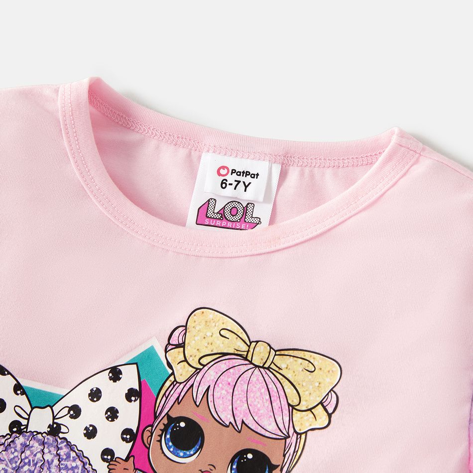 L.O.L. SURPRISE! Kid Girl 2-piece Graphic Tee and Mesh Skirt Set Pink big image 6