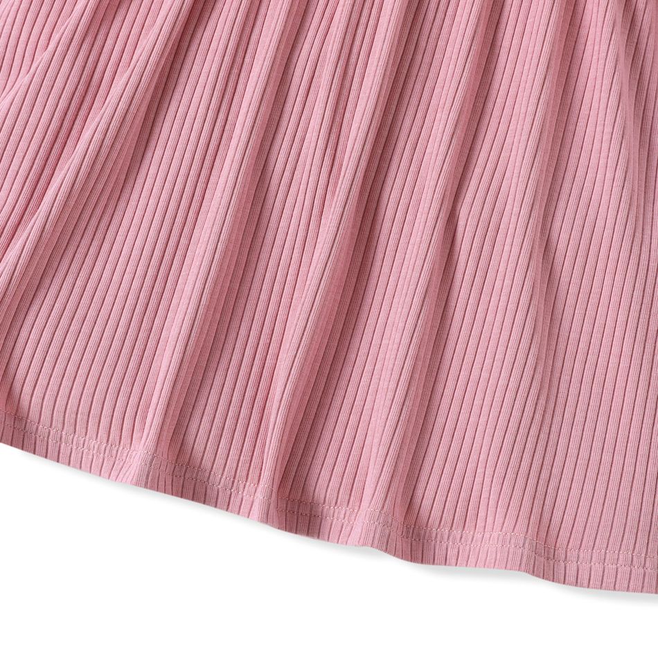 2-حزمة طفلة صغيرة أساسية بلون مضلع طويل الأكمام فستان متعدد الألوان big image 9