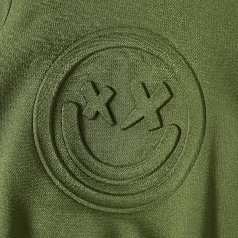 Kleinkinder Unisex Mit Kapuze Avantgardistisch Sweatshirts Armeegrün big image 3