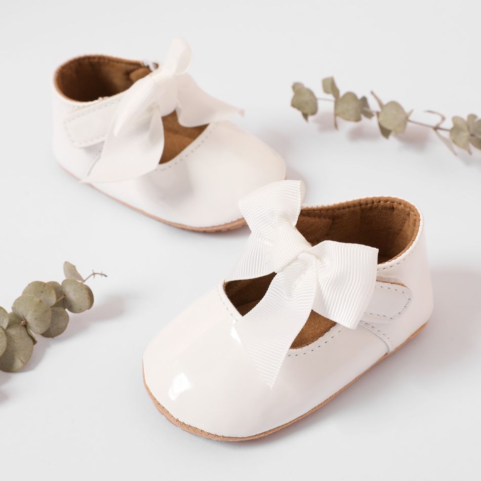 طفل / طفل صغير القوس أحذية ماري جين الأميرة أبيض big image 1