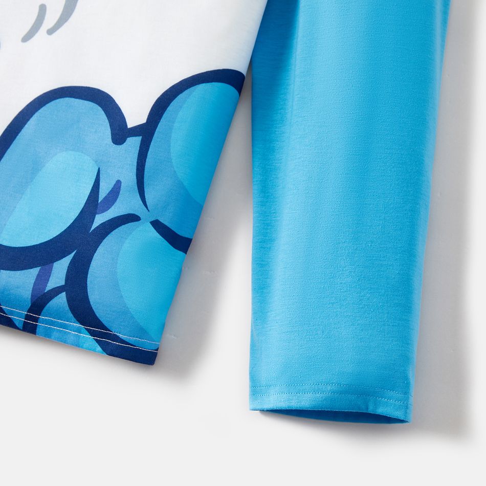 The Smurfs Family Matching Blue Raglan-sleeve Graphic T-shirts Blue big image 5
