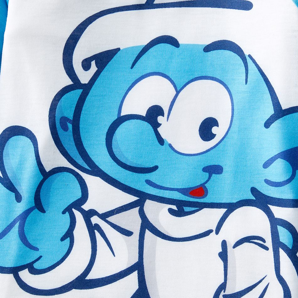 The Smurfs Family Matching Blue Raglan-sleeve Graphic T-shirts Blue big image 11