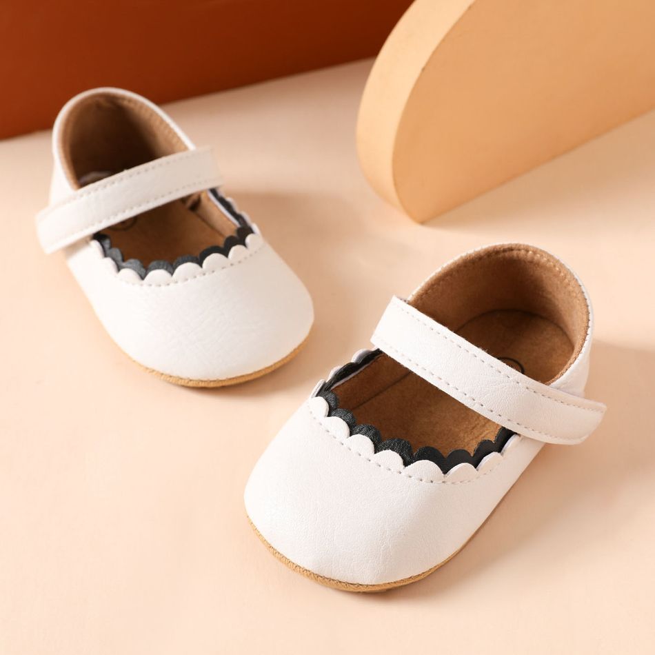 Baby / Toddler Wavy Edge Prewalker Shoes White big image 3