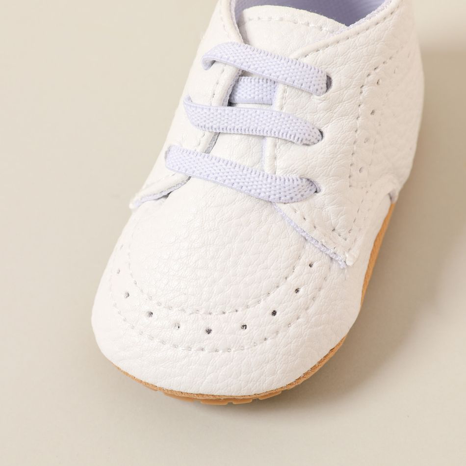 Baby / Toddler Lace Up White Baptism Shoes White big image 3