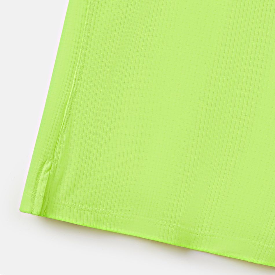 Activewear Moisture Wicking Kid Boy/Kid Girl Solid Color Breathable Short Raglan Sleeve Tee Green big image 5