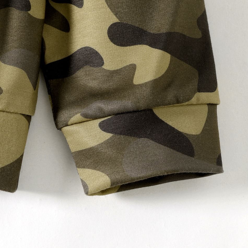 Kid Boy Casual Camouflage Print/Colorblock Pullover Sweatshirt CAMOUFLAGE big image 5
