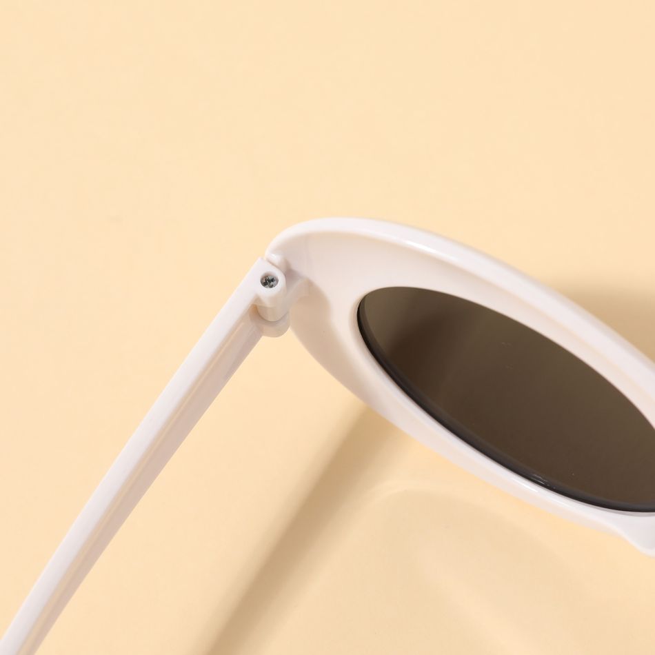 Adult White Round Frame Fashion Glasses White big image 5