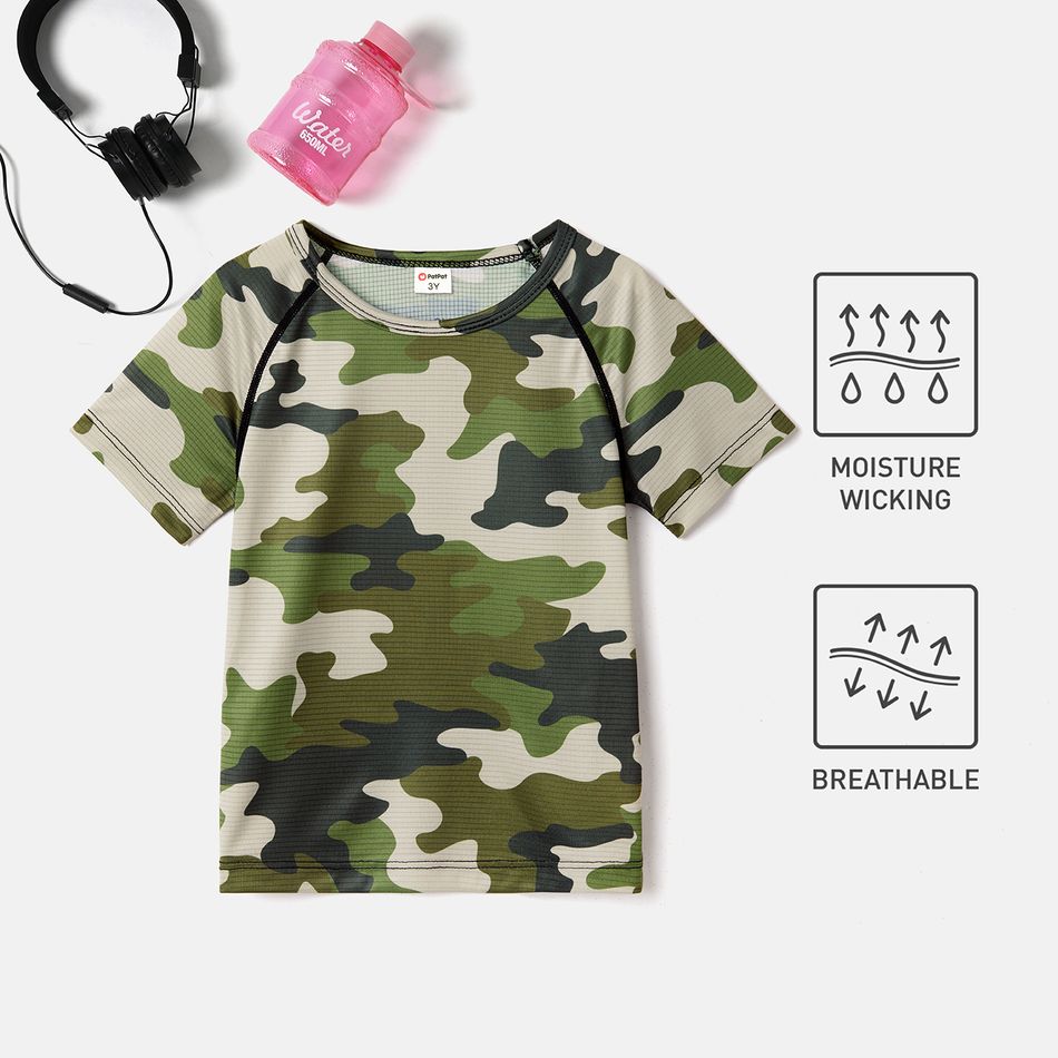 Activewear Moisture Wicking Toddler Boy Camouflage Short-sleeve Tee CAMOUFLAGE