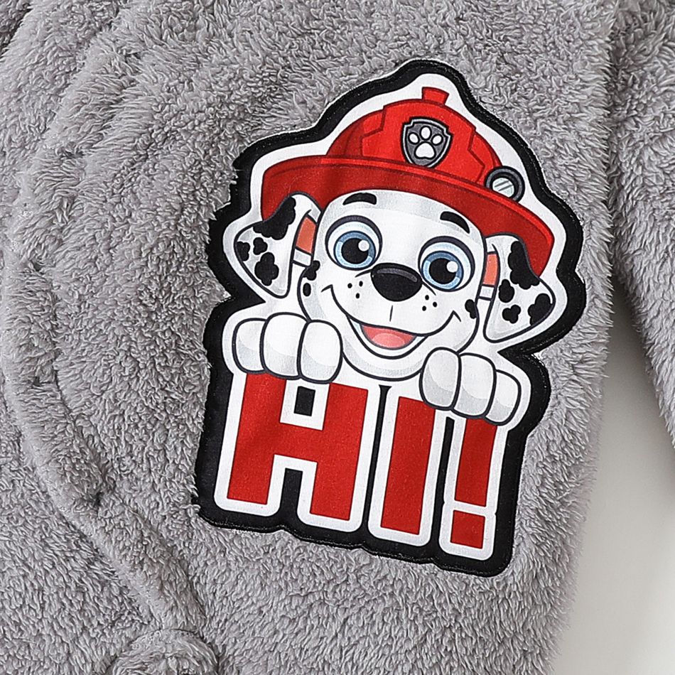 PAW Patrol Little Boy/Girl Puppy Front Buttons Fluffy Thicken Jumpsuit Light Grey big image 2