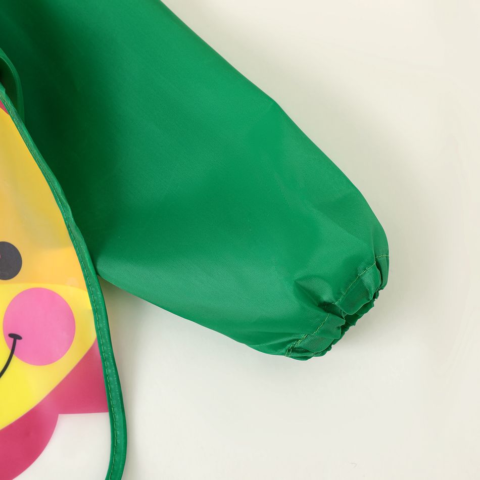 grembiule a maniche lunghe in cartone animato per bambini bavaglino in eva impermeabile vestiti per mangiare bavaglino grembiuli artistici facili da pulire Verde big image 7